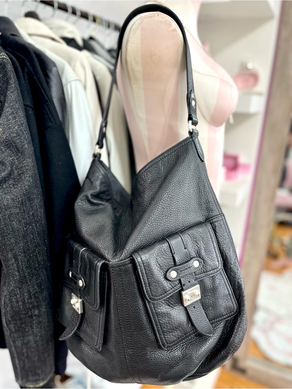 Ralph Lauren Genuine Leather Hobo Shoulder Bag💫 - Picture 2 of 9